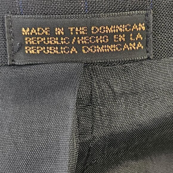 TownCraft JC Penny Navy Blue Pinstripe 2 Button Sport Coat Poly Wool Size 38S - Picture 9 of 11